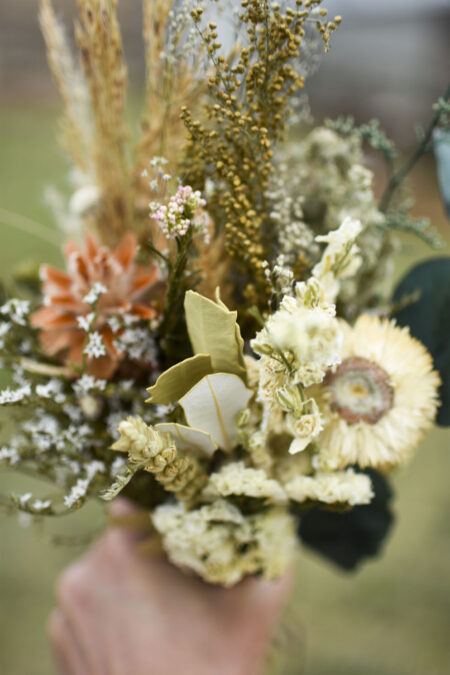 Sampler bouquet with natural colors