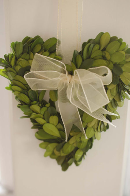 Mini heart preserved boxwood wreath