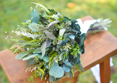 Example arrangement using silver-dollar eucalyptus